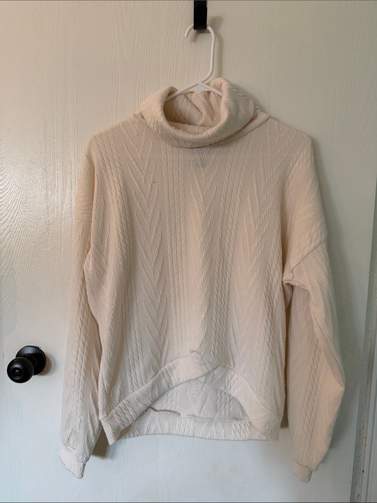 Daytrip Sweaters - Daytrip Cream Cable Turtleneck Sweater